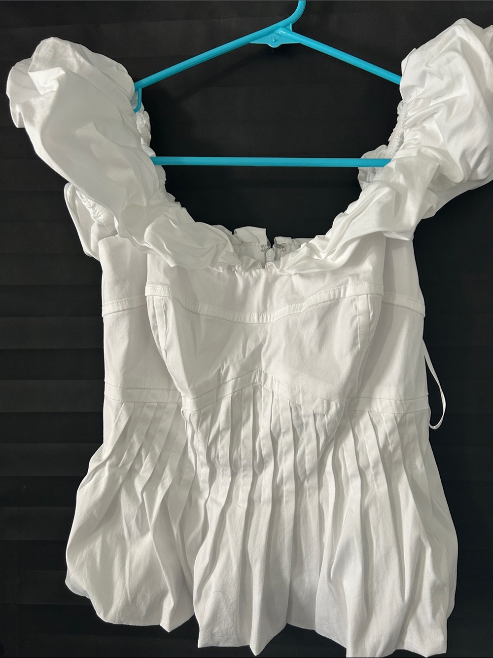 White House Black Market Off-Shoulder White Ruffle Dress